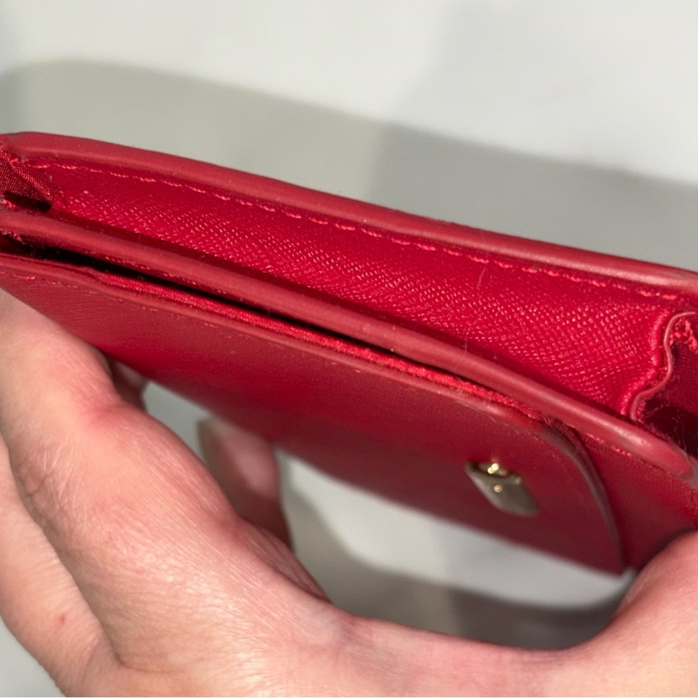 Michael Kors Red Saffiano Clutch Wallet - Picture 5 of 7